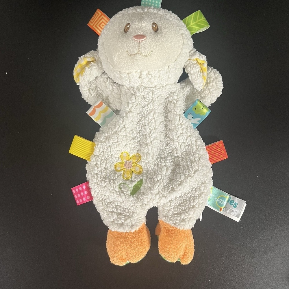 Mary Meyer Taggies Sherbet Lamb Lovey 12"  Plush Stuffed Animal Baby‎ Toy EUC